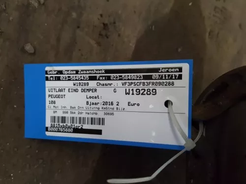 Uitlaat Einddemper-7885221 (9068293)