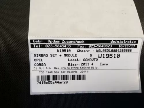 Airbag Set+Module-7884510 (8292570)