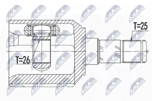 Homokineet reparatie set, aandrijfas