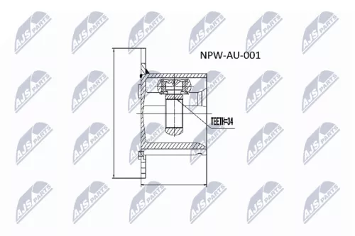 Homokineet reparatie set, aandrijfas