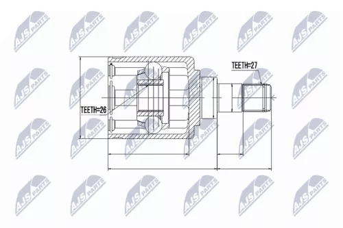 Homokineet reparatie set, aandrijfas
