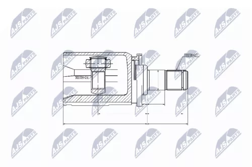 Homokineet reparatie set, aandrijfas