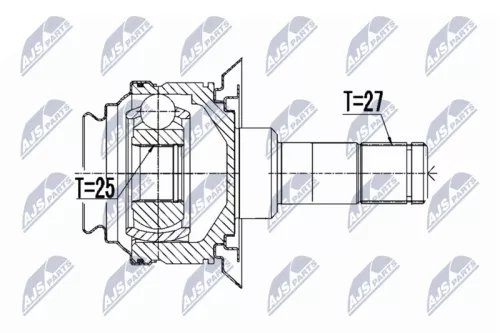 Homokineet reparatie set, aandrijfas
