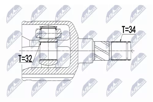 Homokineet reparatie set, aandrijfas
