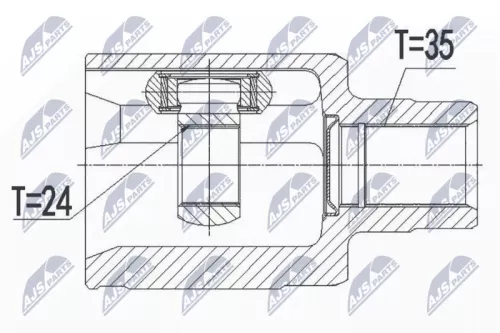 Homokineet reparatie set, aandrijfas