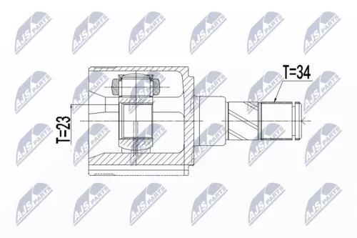 Homokineet reparatie set, aandrijfas