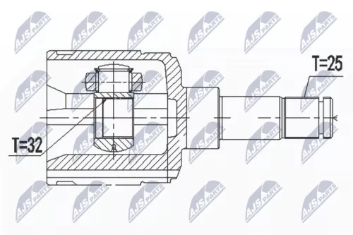 Homokineet reparatie set, aandrijfas