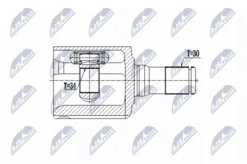 Homokineet reparatie set, aandrijfas
