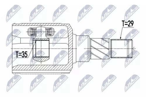Homokineet reparatie set, aandrijfas