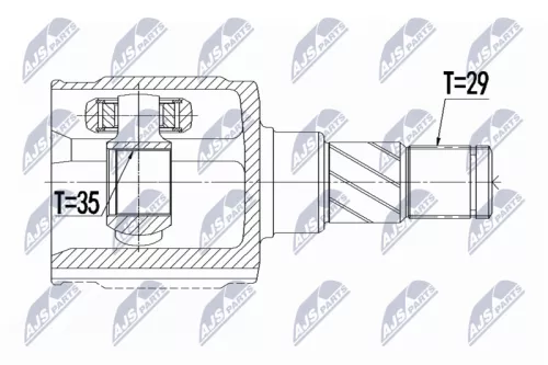 Homokineet reparatie set, aandrijfas
