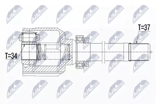 Homokineet reparatie set, aandrijfas