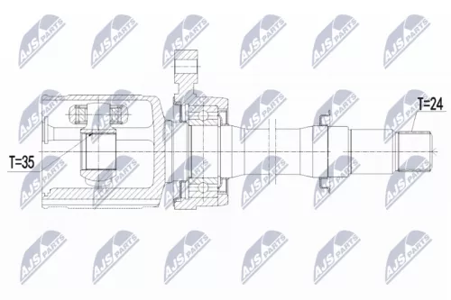 Homokineet reparatie set, aandrijfas