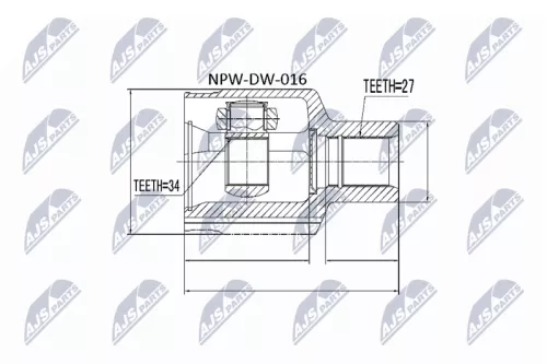Homokineet reparatie set, aandrijfas