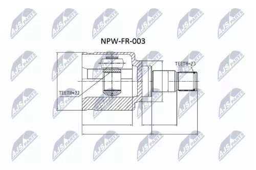 Homokineet reparatie set, aandrijfas