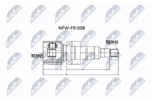 Homokineet reparatie set, aandrijfas