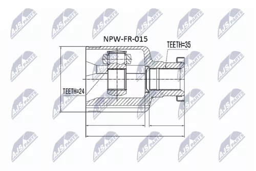 Homokineet reparatie set, aandrijfas
