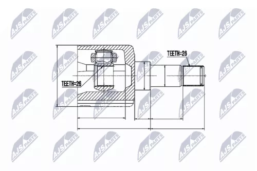 Homokineet reparatie set, aandrijfas