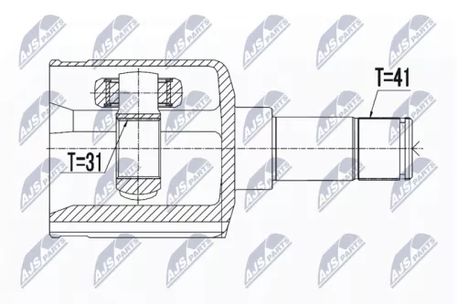 Homokineet reparatie set, aandrijfas