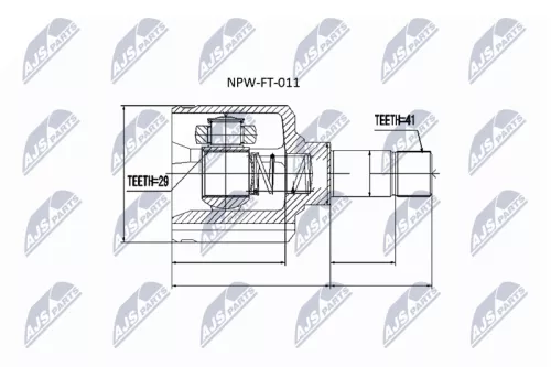 Homokineet reparatie set, aandrijfas