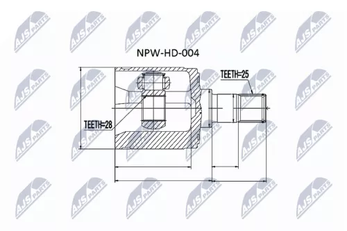 Homokineet reparatie set, aandrijfas