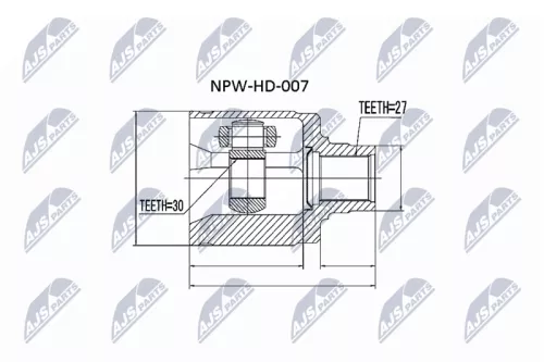 Homokineet reparatie set, aandrijfas
