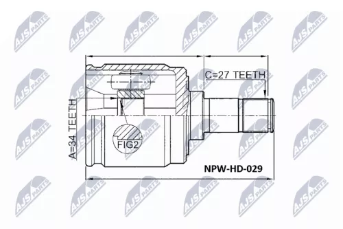 Homokineet reparatie set, aandrijfas