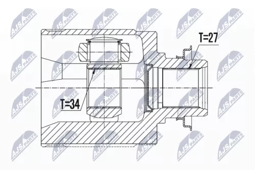 Homokineet reparatie set, aandrijfas