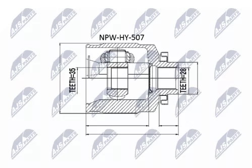 Homokineet reparatie set, aandrijfas