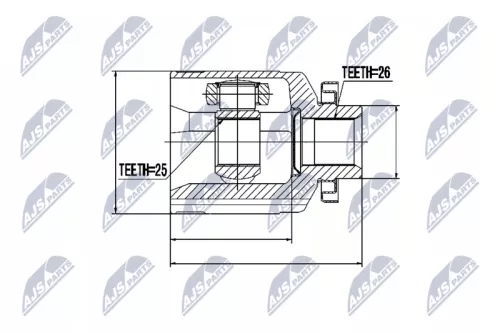 Homokineet reparatie set, aandrijfas