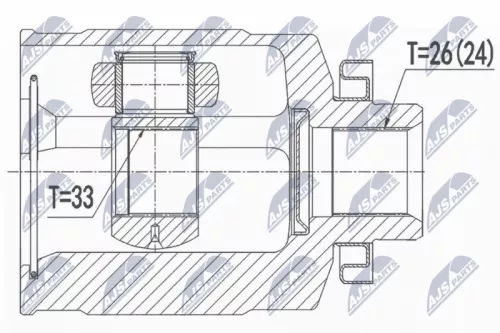 Homokineet reparatie set, aandrijfas