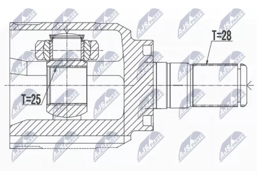 Homokineet reparatie set, aandrijfas
