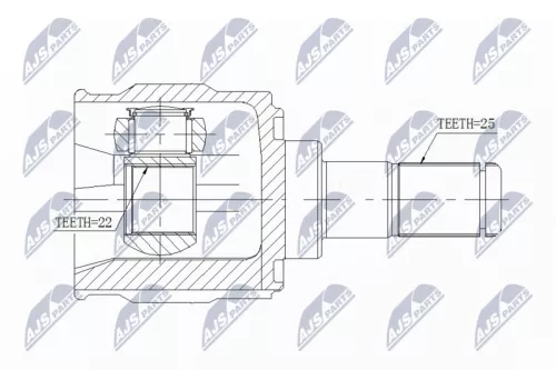 Homokineet reparatie set, aandrijfas