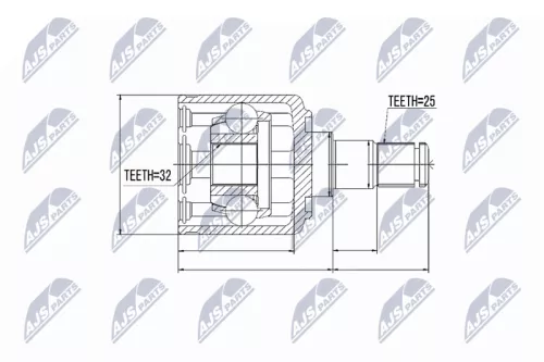 Homokineet reparatie set, aandrijfas