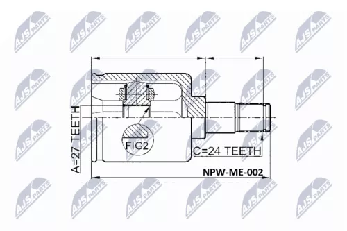 Homokineet reparatie set, aandrijfas