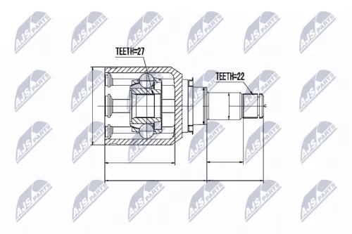 Homokineet reparatie set, aandrijfas