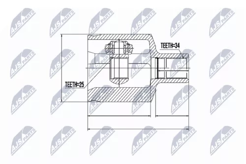 Homokineet reparatie set, aandrijfas