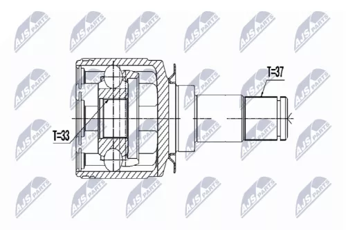 Homokineet reparatie set, aandrijfas