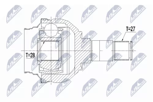 Homokineet reparatie set, aandrijfas