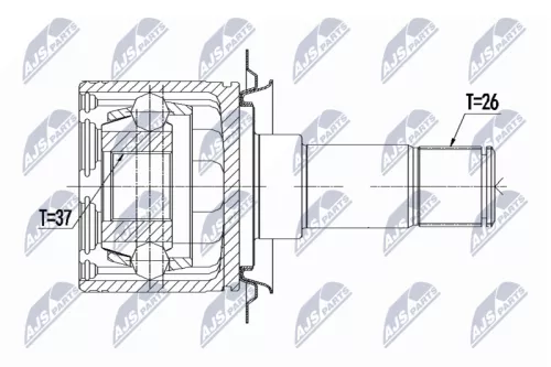 Homokineet reparatie set, aandrijfas
