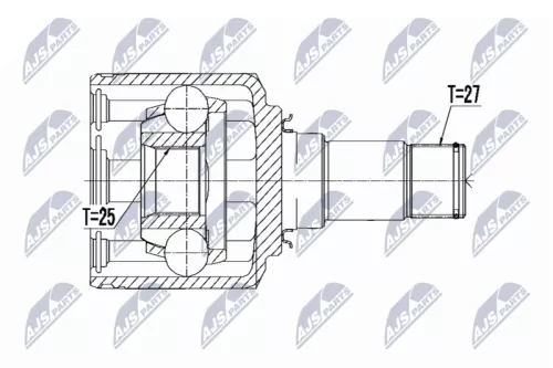 Homokineet reparatie set, aandrijfas