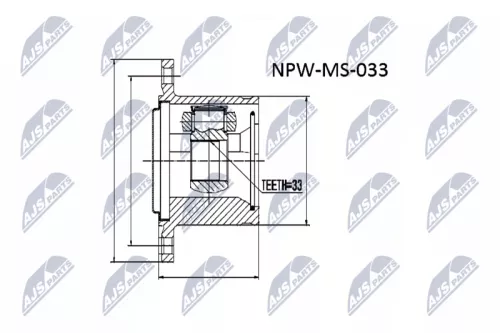Homokineet reparatie set, aandrijfas