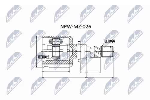 Homokineet reparatie set, aandrijfas