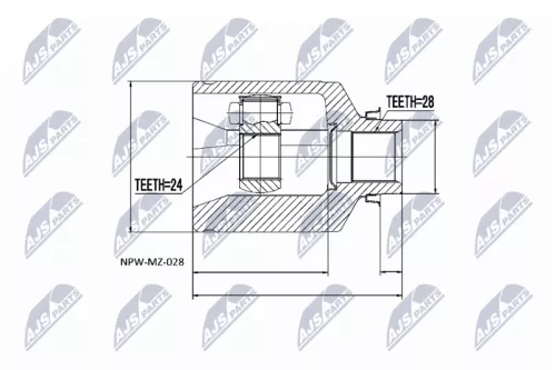 Homokineet reparatie set, aandrijfas