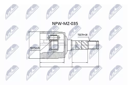 Homokineet reparatie set, aandrijfas