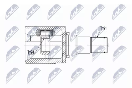 Homokineet reparatie set, aandrijfas