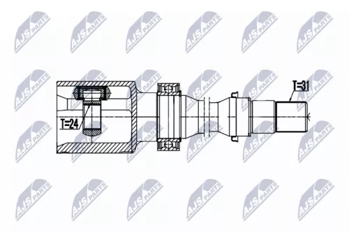 Homokineet reparatie set, aandrijfas