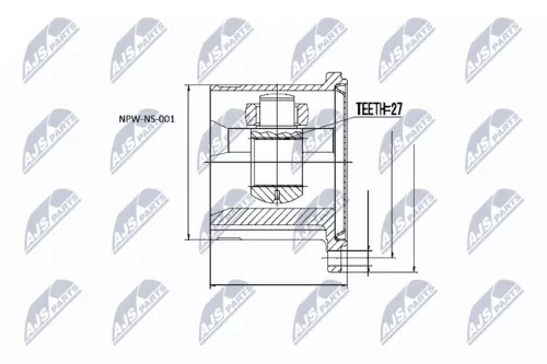Homokineet reparatie set, aandrijfas