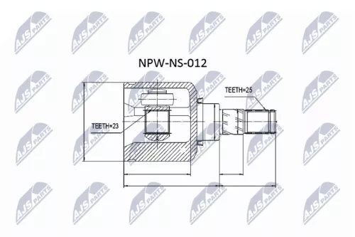 Homokineet reparatie set, aandrijfas