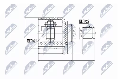 Homokineet reparatie set, aandrijfas