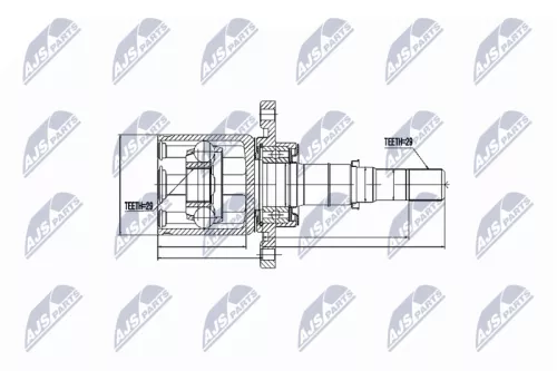 Homokineet reparatie set, aandrijfas